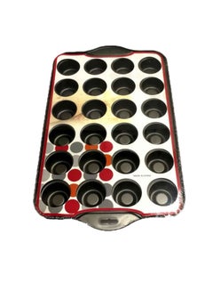 Buy 24-Cavity Cake Mould Black in Saudi Arabia