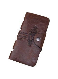 Buy Leather Card Holder Wallet Brown in Saudi Arabia