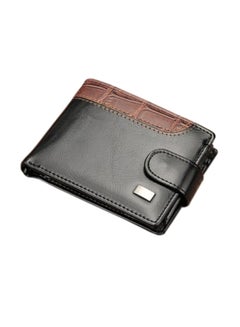 Buy Leather Bifold Wallet Black/Brown in UAE