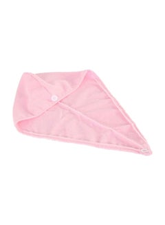 Buy 2-Piece Head Towel Cap Set Pink 59x26centimeter in Egypt