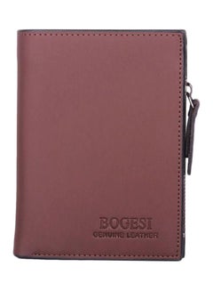 Buy Leather Bifold Wallet Brown in Saudi Arabia