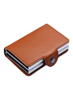 Buy Anti Theft And Automatic Smart Card Holder Brown in Saudi Arabia