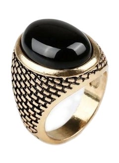 Buy Alloy Gold Plated Rhinestone Studded Ring in Saudi Arabia