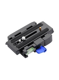 Buy Quick Release Clamp Adapter With Plate Black/Blue in Saudi Arabia