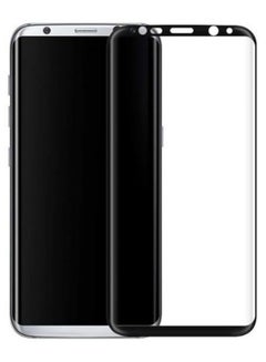 Buy Tempered Glass Screen Protector For Samsung Galaxy S8 Plus 6.2-Inch Black/Clear in Saudi Arabia
