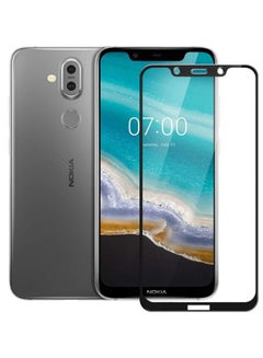 Buy Tempered Glass Screen Protector For Nokia 7.1 Plus/X7 Black/Clear in UAE