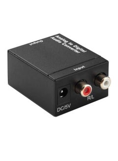 Buy Optical Coaxial Digital To  Analog Audio Converter With Cable Black in Saudi Arabia