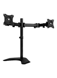 Buy Double Arm Dual Floor Stand For Below 32 Inch Black in UAE