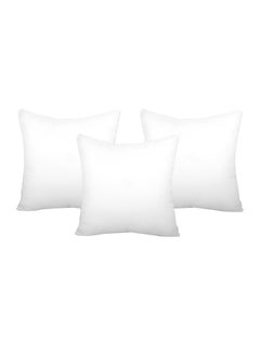 Buy 2-Piece Solid Chair Cushion cotton White 40 x 40cm in UAE