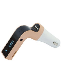 Buy Wireless Bluetooth Autos G7 Hand Free USB Charger Gold/Black/White in Saudi Arabia