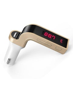 Buy Wireless Bluetooth Autos G7 Hand Free USB Charger Gold/Black/White in Saudi Arabia