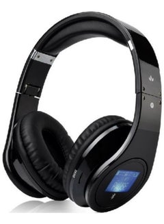 Buy Bluetooth Wireless On-Ear Headphone With Microphone Black in Saudi Arabia