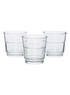 Buy 3-Piece Vicrila Eryx Hb Tumbler Set Clear 280ml in UAE