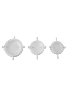 Buy 3-Piece Dumpling Pierogi Turnover Ravioli Empanada Mould Set White in Saudi Arabia