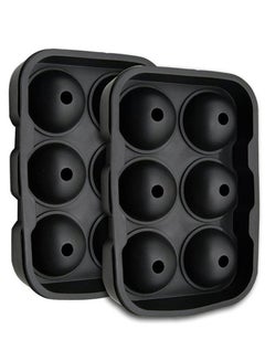 Buy 6 Round Ice Ball Maker Mold Black in UAE