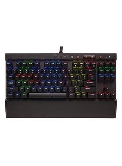 اشتري لوحة مفاتيح رابيد فاير سلكية ميكانيكية للألعاب ذات إضاءة باللون الأحمر والأخضر والأزرق طراز K65 أسود في الامارات