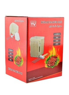 Buy Meat, Fruits And Kebab Maker Box With Stainless Steel Skewers Multicolour in Saudi Arabia