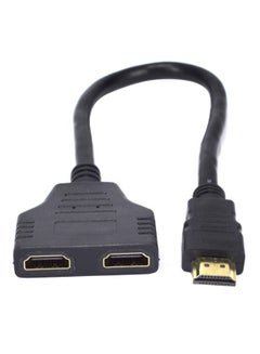 اشتري كابل مقسم من HDMI ذكر إلى HDMI أنثى أسود في السعودية