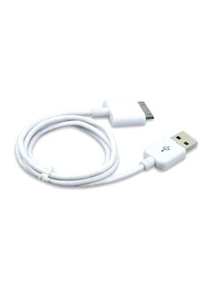 Buy 30-Pin USB Charging And Sync Cable White/Silver in Saudi Arabia