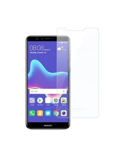 Buy Tempered Glass Screen Protector For Huawei Y9 2018 Black/Clear in UAE