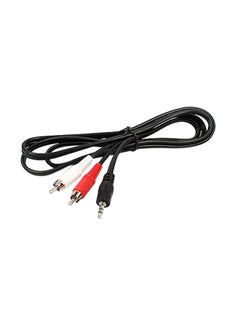 Buy 3.5mm Male To 2 RCA Male Stereo Audio Cable Black/Red/White in Saudi Arabia