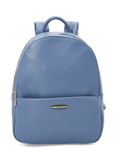 Buy Faux Leather Backpack Blue in UAE