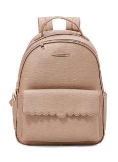 Buy Faux Leather Backpack Gold in Saudi Arabia