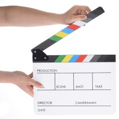 Buy Dry Erase Clap-Stick Clapper Board White/Red/Green in Saudi Arabia