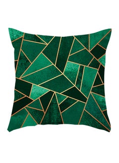 Buy Decorative Geometric Printed Pillow Multicolour in UAE