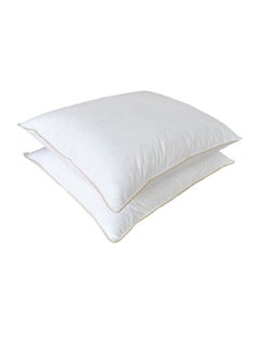 Buy 2-Piece Bed Pillow polyester White 68x43cm in UAE