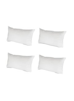 Buy 4-Piece Plain Bed Pillows polyester White 68x43x4cm in UAE