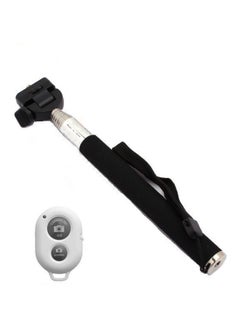 اشتري Extendable Handheld Monopod With tooth Remote Shutter For Smartphones أزرق في الامارات