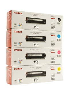 Buy 4-Piece 716 Toner Cartridge Set Multicolor in UAE