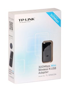 Buy 300Mbps Mini Wireless N USB Adapter TL-WN823N black in UAE