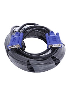 Buy VGA Cable 10 Meter Blue Head Male to Male black in Saudi Arabia