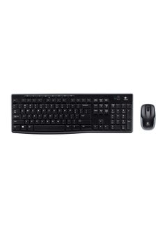 اشتري لوحة مفاتيح وماوس لاسلكي من لوجيتيك Mk270 بلون أسود طراز 920-004509 في الامارات