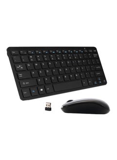 Mini 2.4G DPI Wireless Keyboard and Optical Mouse Combo for Desktop PC Black BP 