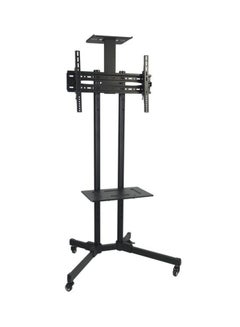 اشتري Alpha LCD/LED TV Stand for 32 to 65 with Wheel, Camera Holder + DVD Rack Black في مصر