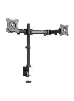 Buy Dual Monitor Desk Mount, Heavy Duty Fully Adjustable Stand, Fits 2 LCD LED Screens up to 30 inches Black in Saudi Arabia