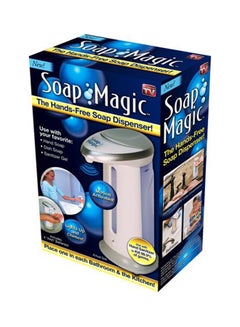 Buy Hands Free Soap Dispenser White/Blue in Saudi Arabia