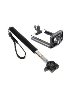 Buy Extendable Handheld Bluetooth Selfie Monopod Black/Silver in UAE