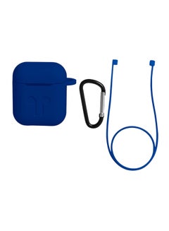 Buy Protective Silicone Headset Case Cover For Apple AirPods Blue in Saudi Arabia