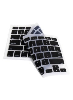اشتري Silicone Keyboard Cover Skin For MacBook Pro 13.3 أسود في الامارات