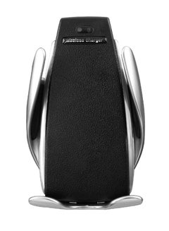 Buy Wireless Car Charger With Phone Holder For iPhone Black/Silver in Saudi Arabia