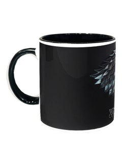 اشتري Impress White And Black Ceramic Coffee Mug With Winter Is Coming Design في الامارات