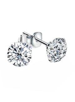Buy 925 Sterling Silver Crystal Round Earrings With Swarovski in Saudi Arabia