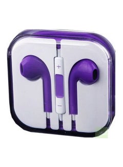 Buy 3.5 mm In-Ear Wired Headphone With Microphone Purple in Saudi Arabia