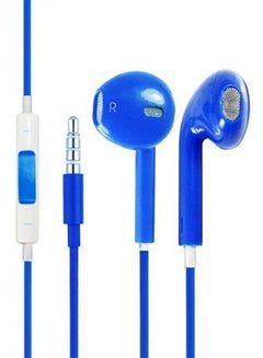 Buy 3.5 mm In-Ear Wired Headphone With Microphone Blue in Saudi Arabia