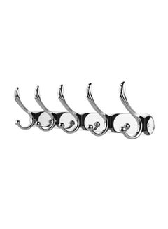 Buy Multifunctional Wall Hanging Rack Hook Silver 460x40mm in UAE