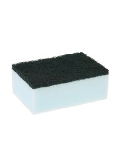 Buy Dish Washing Scrub Sponge White/Black 12x8x4.7cm in UAE